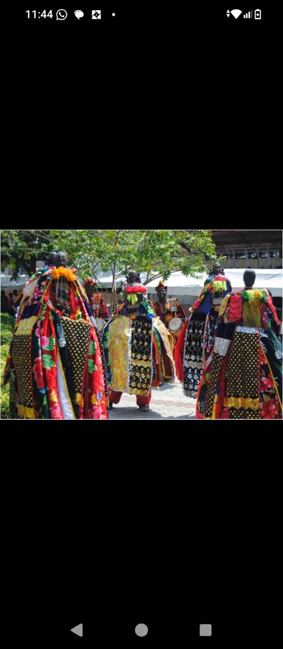 Egungun masquerade display